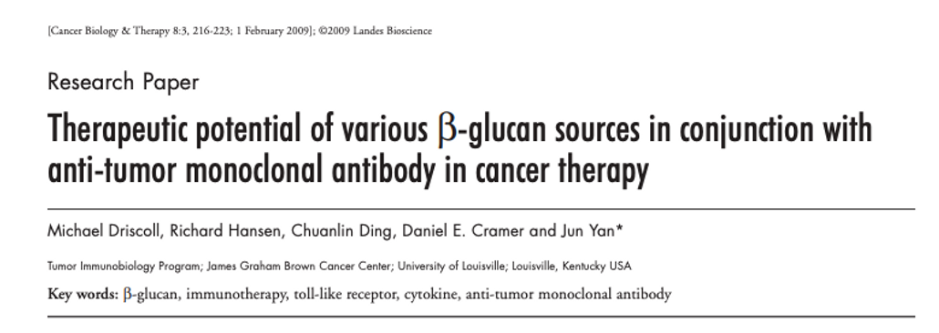 Beta-glucans in cancer therapy