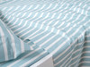 Stripe Blue Cotton Sheet Set - Cot
