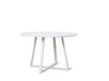 Zander Round Dining Table - White
