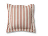 Eva Linen Blend Thick Stripe Cushion - Rose Tan