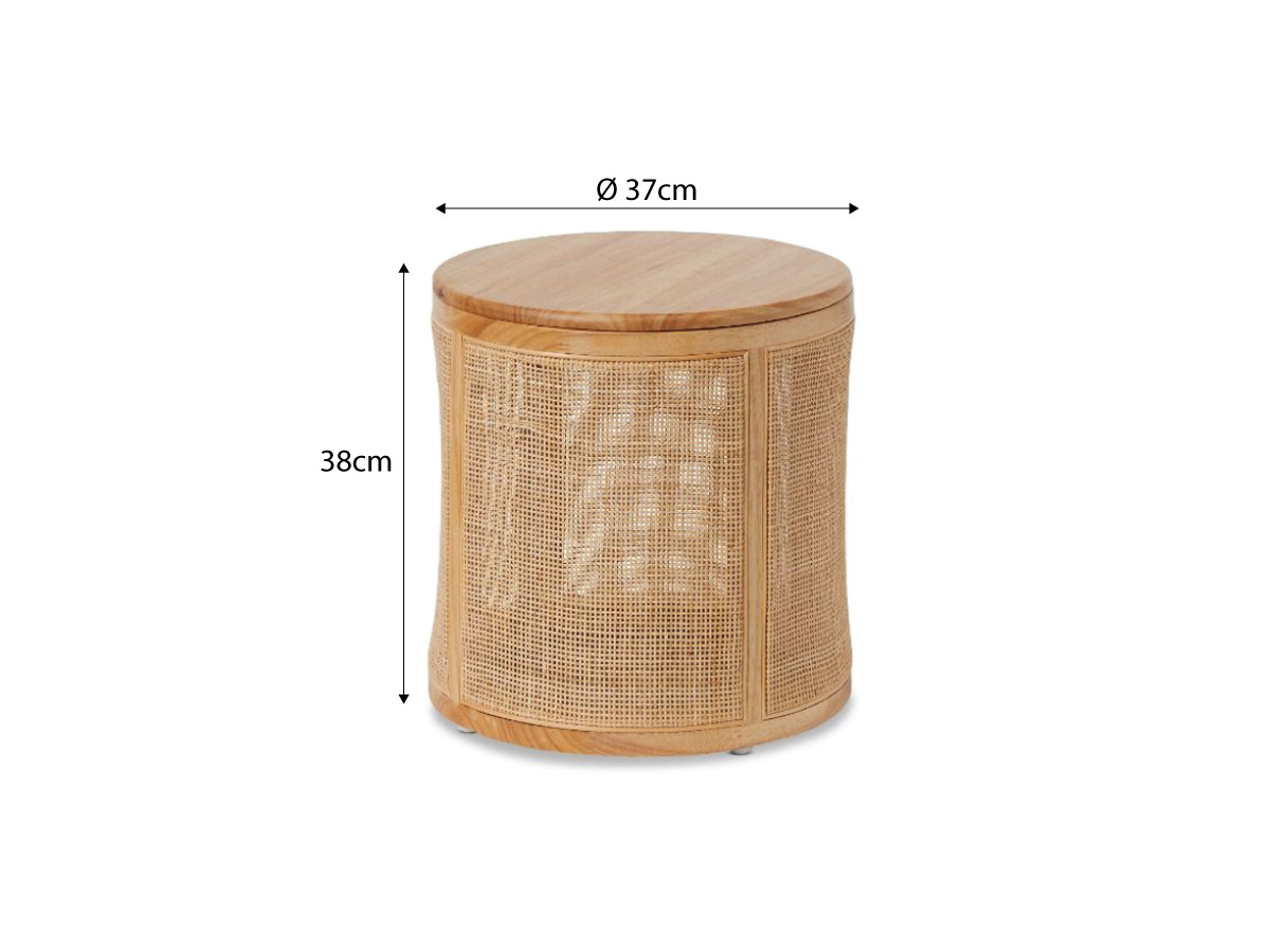 Rattan Storage Ottoman For Modern Homes Mocka