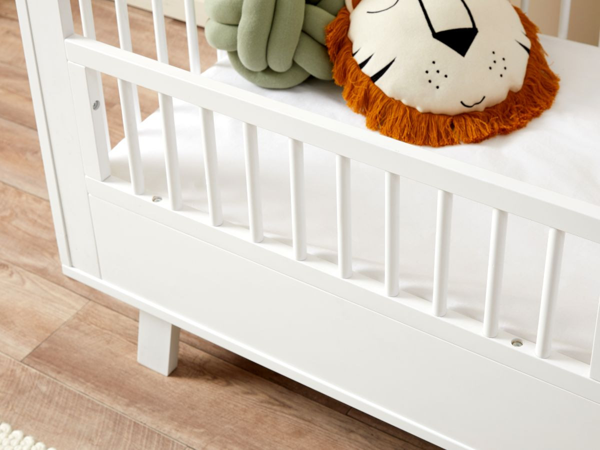 Aspen Cot Toddler Bed Half Frame White Mocka AU