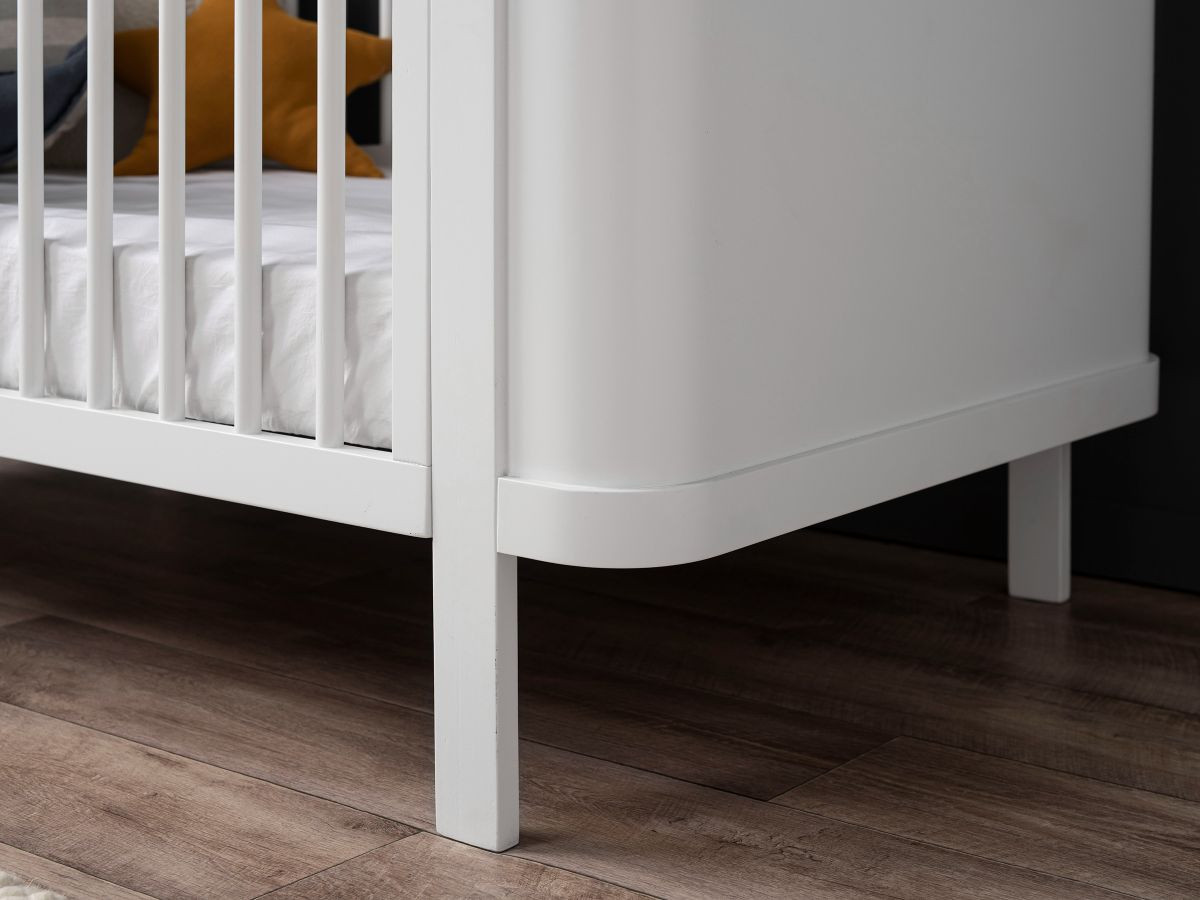 Orlando Contemporary Cot White Baby Cots & Nursery Furniture