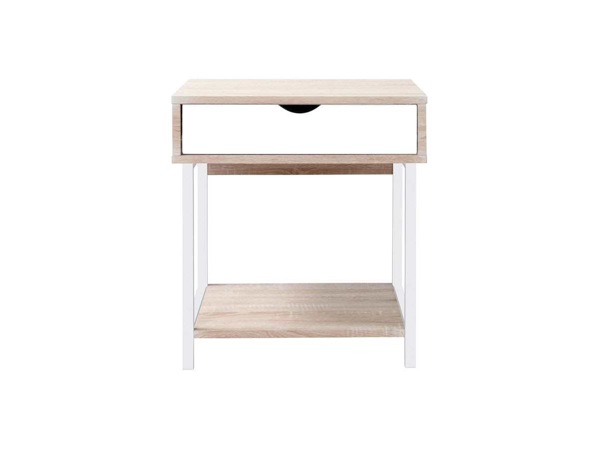 Vigo Bedside Table White Bedroom Furniture Mocka AU