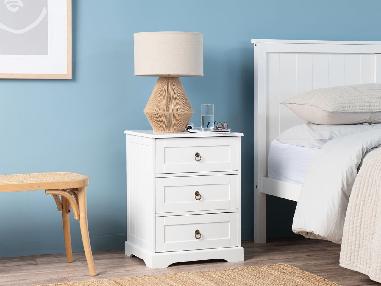 Hamptons Bedside Table - Bedroom Furniture At Mocka