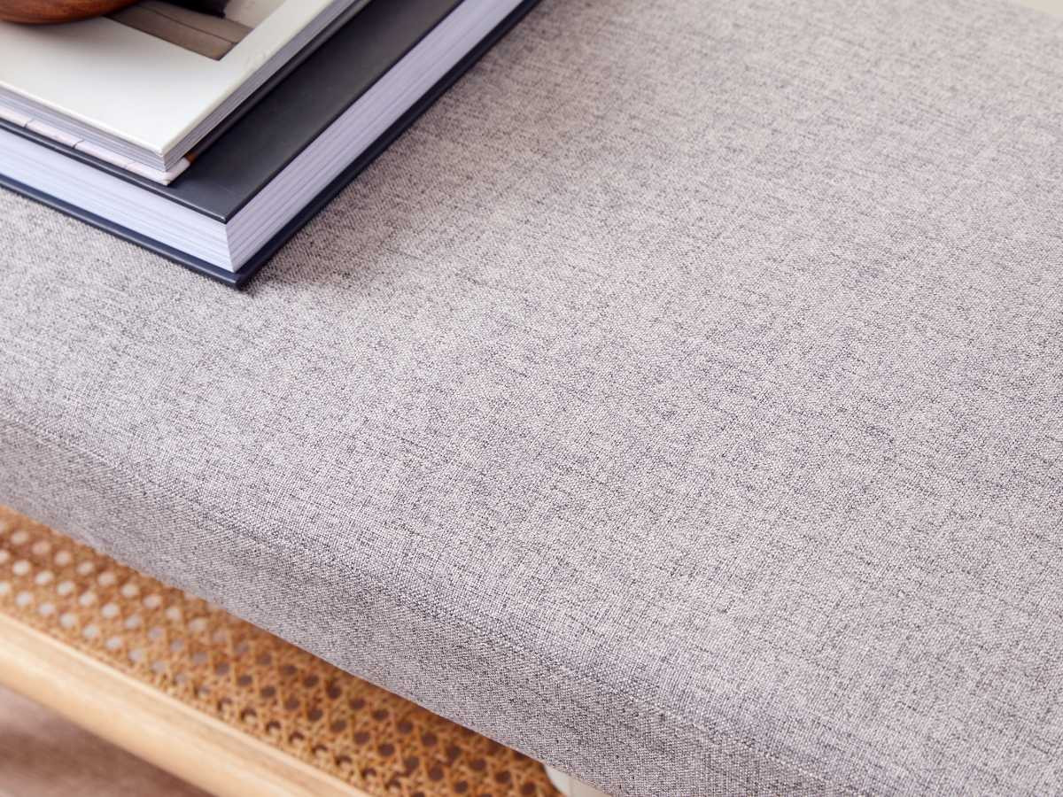 Ida Rattan Bench Seat Grey Mocka Home Furniture