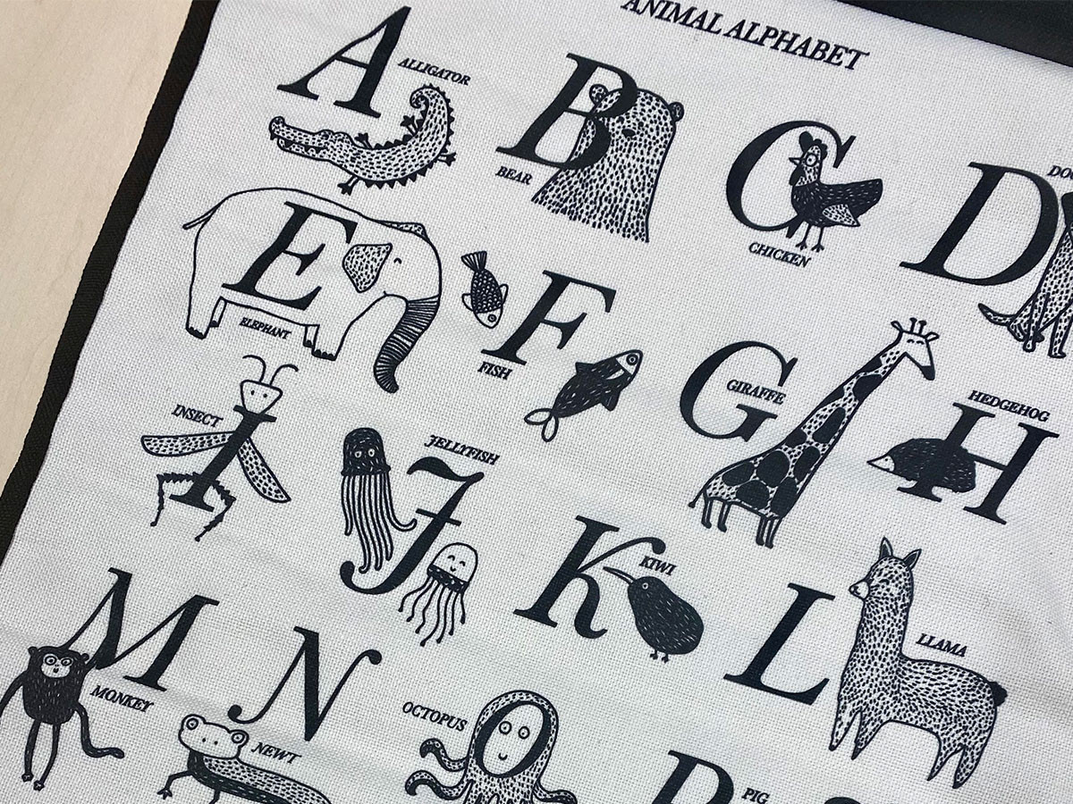 animal alphabet wall art