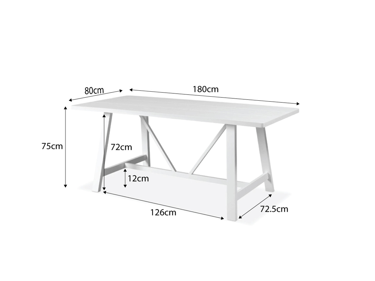 bridge 6 seater dining table