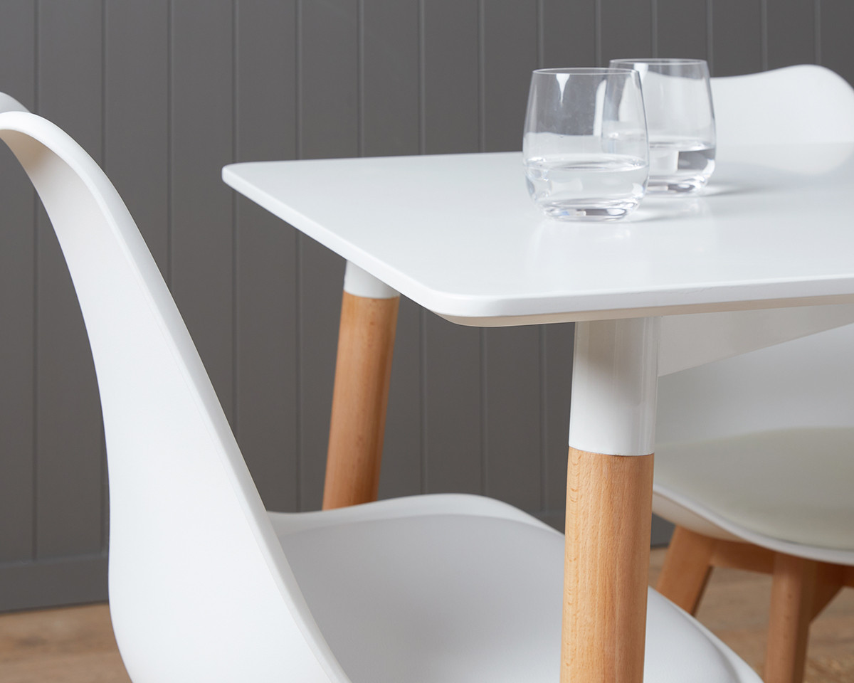 Contemporary 4 Seater Dining Table White Dining Furniture Mocka AU