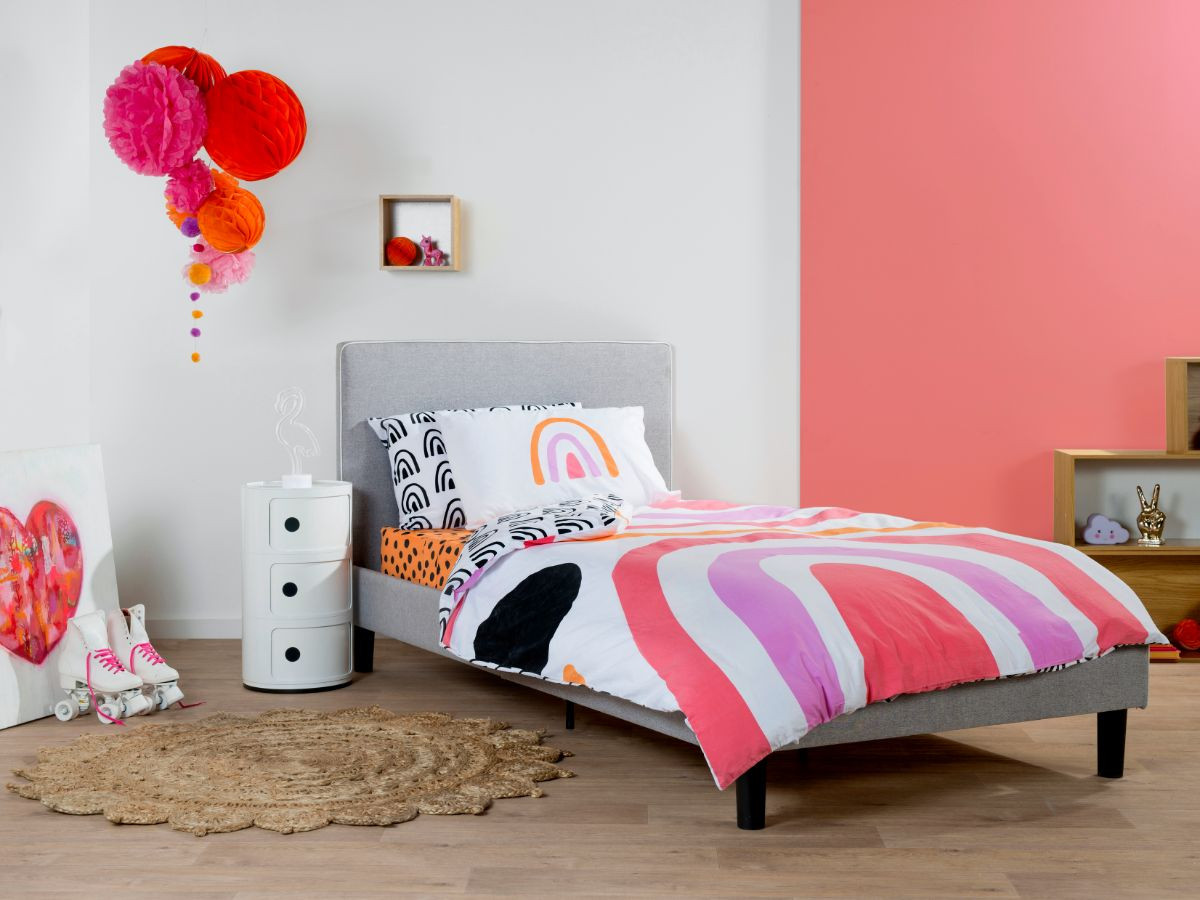 Mocka Darcy Bed Single Grey Kids Bedroom Furniture
