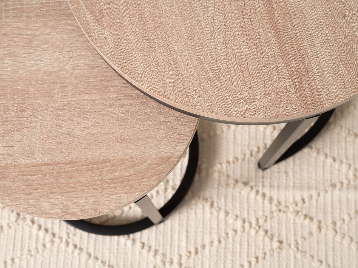 Vigo Nesting Side Tables Black Home Furniture Mocka AU