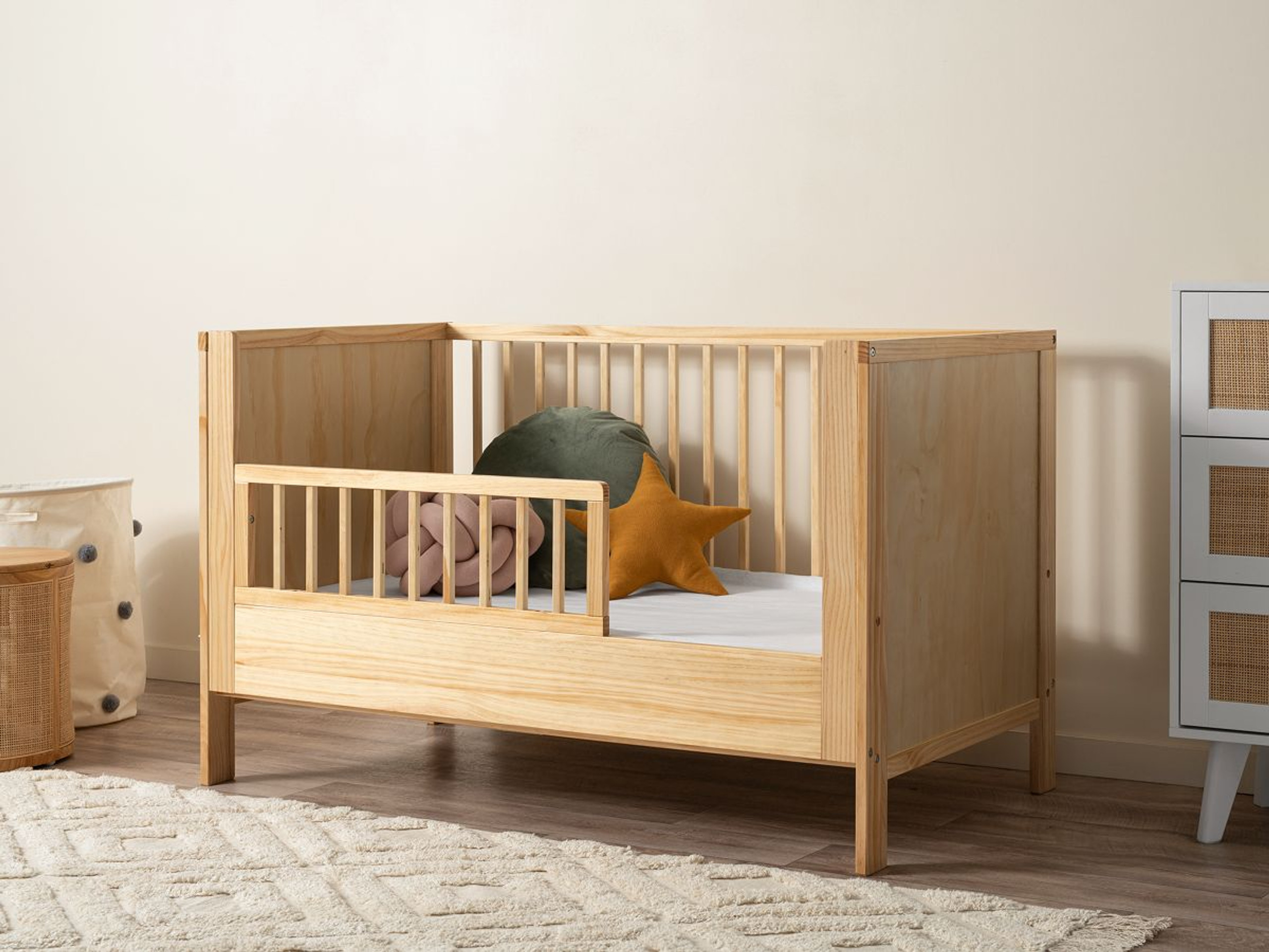 Aspiring Cot Toddler Bed Half Frame - Natural | Nursery Furniture