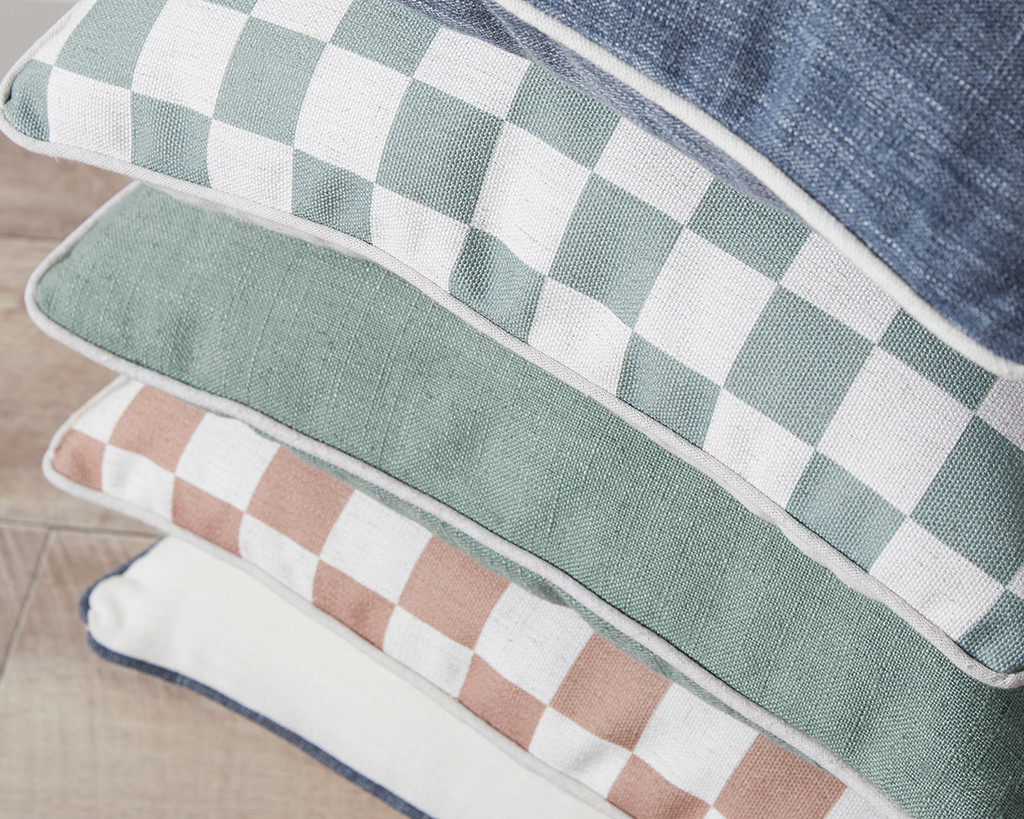 Mocka Check Cushion Rose Tan Decor Mocka AU