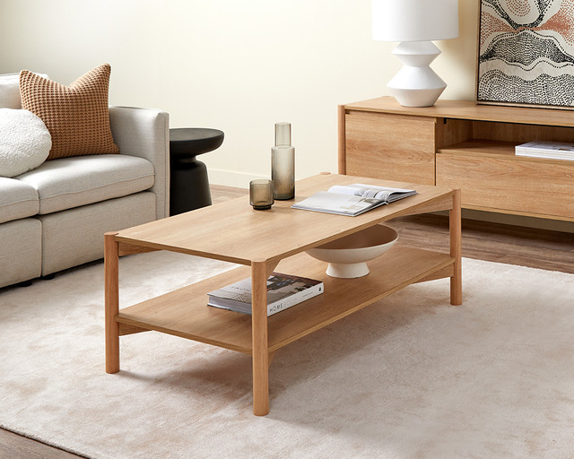 Coffee table natural finish