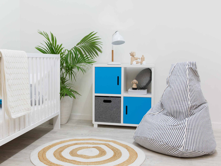 Kids Bean Bag Cover - Blue Stripe