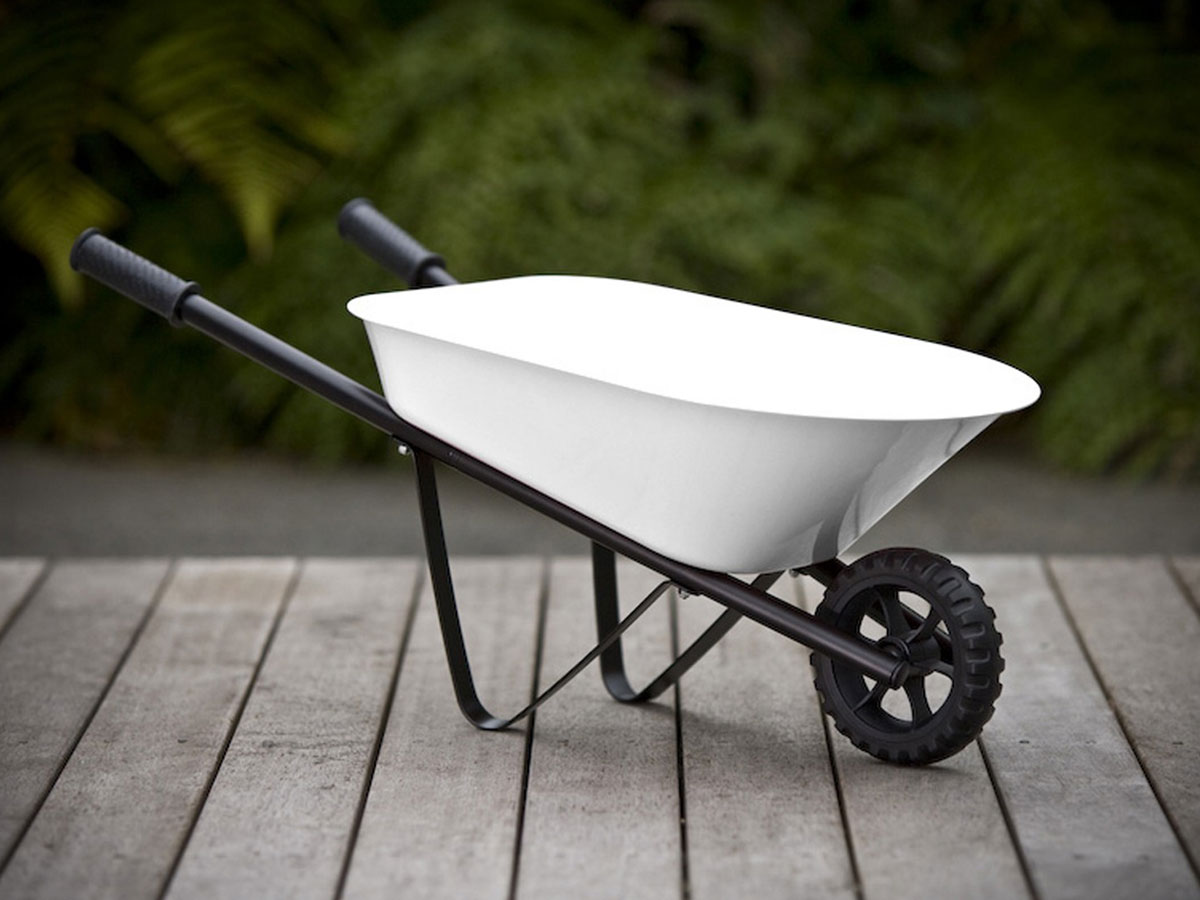 kids metal wheelbarrow