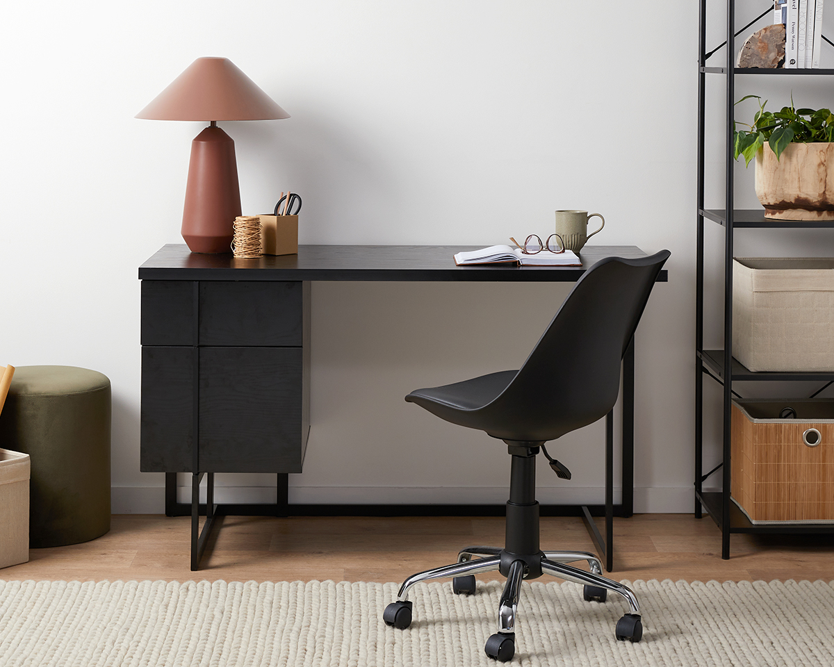 Zander Desk Black Home Furniture Mocka AU