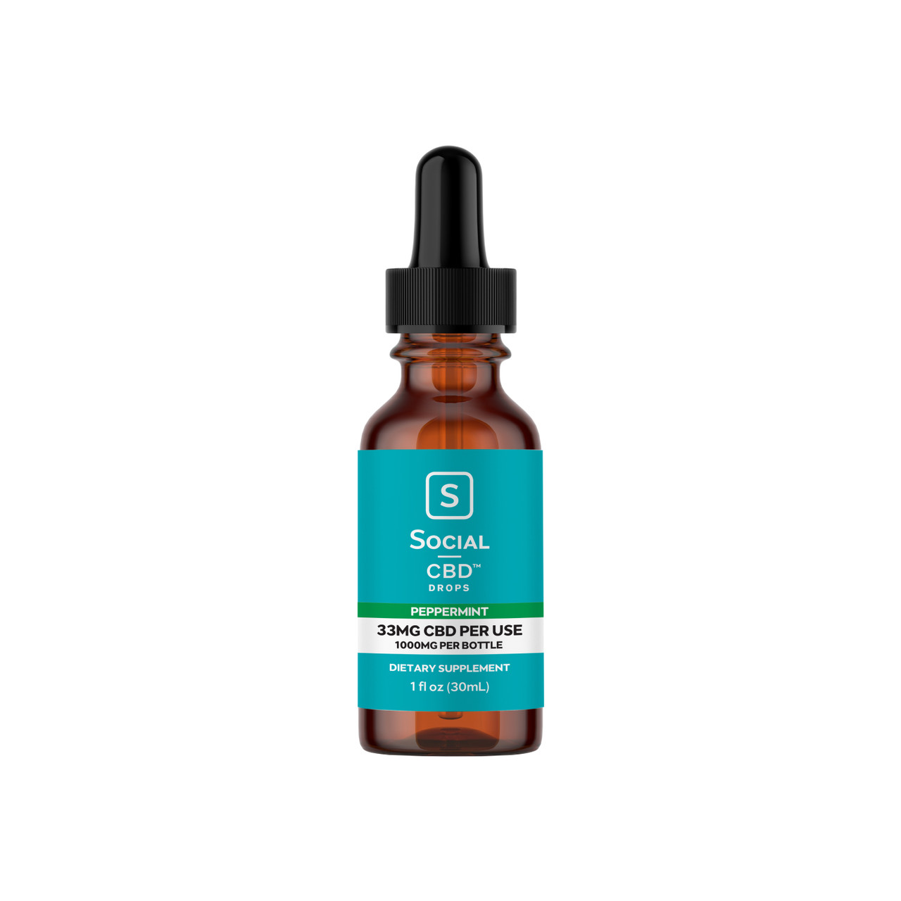 Image of Peppermint Isolate CBD Drops - 1000MG