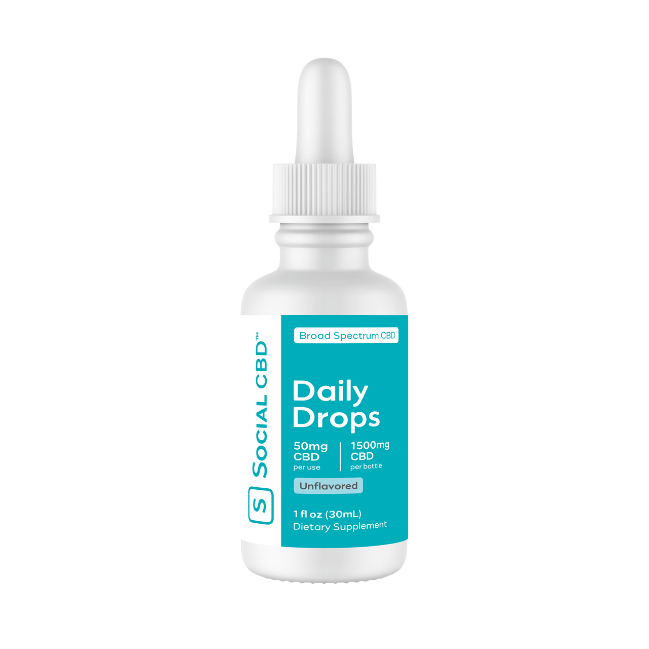 Image of Unflavored Broad Spectrum CBD Drops - 1500MG