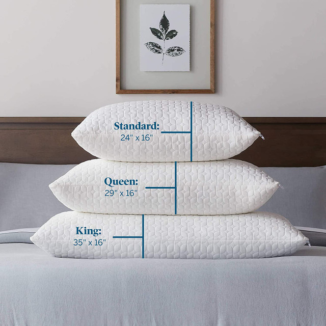 Pillow Inserts Shredded Memory Foam Cushion Firm & Plush