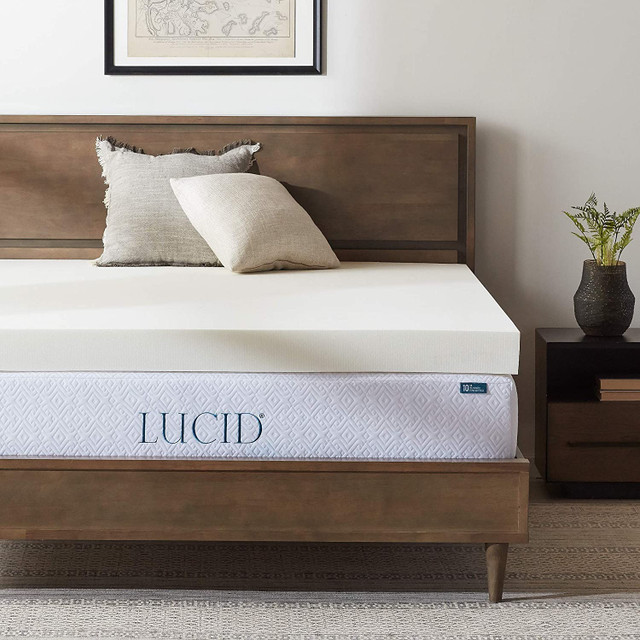 Lucid Comfort Collection - 4 Gel Memory Foam Full Mattress Topper