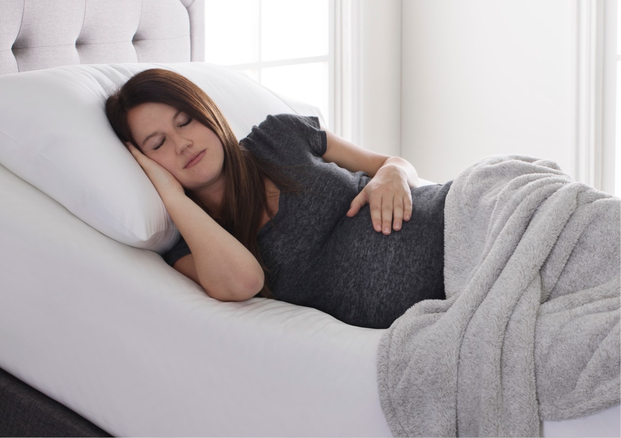 Pregnant woman sleeping