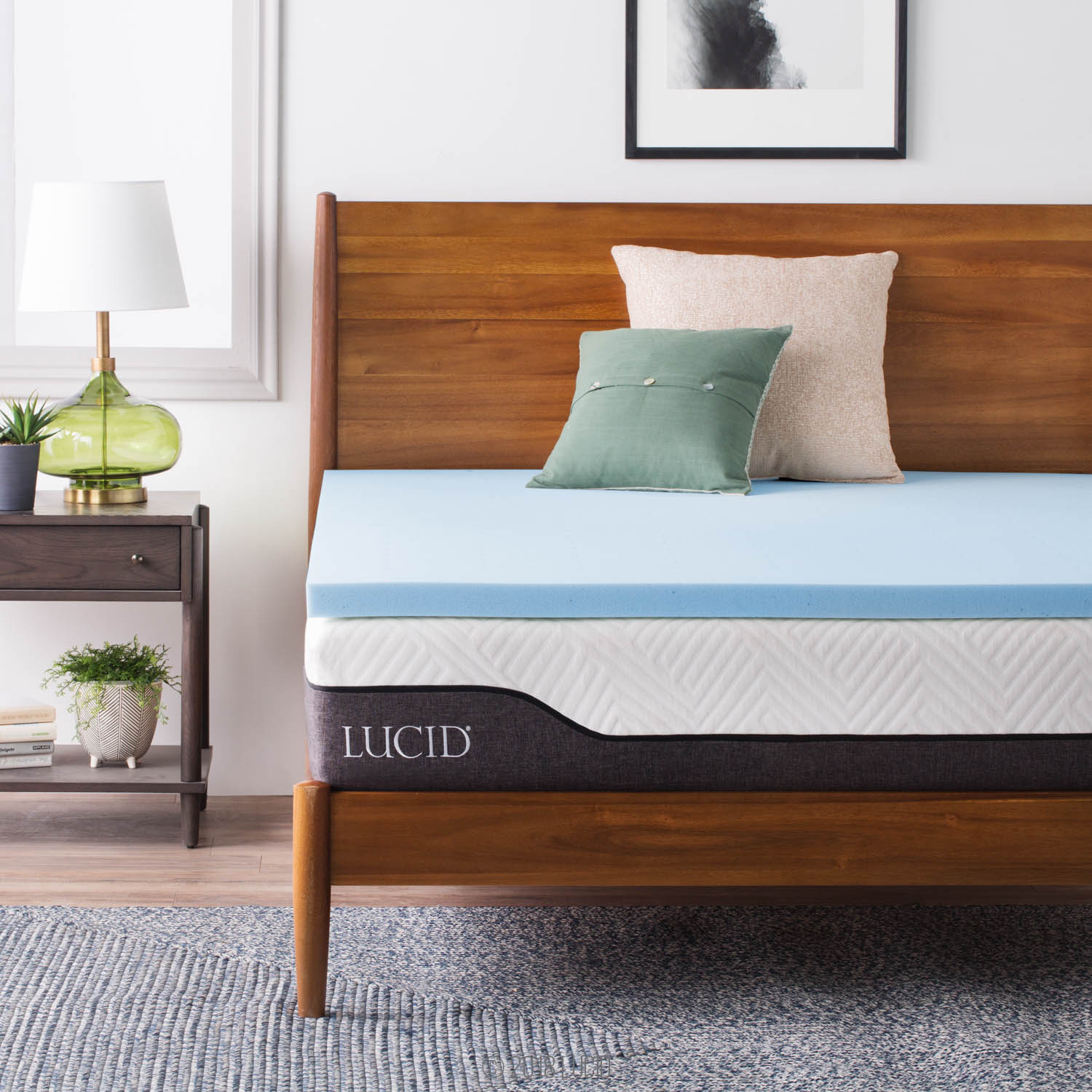2 Inch Plush Gel Infused Memory Foam Mattress Topper