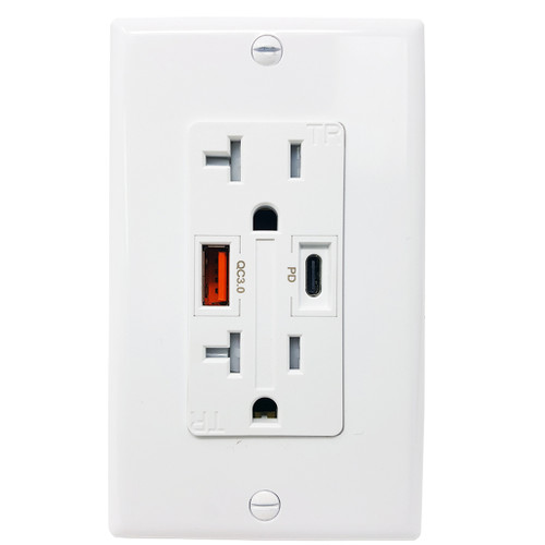 120 volt outlet with usb port