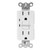 15 Amp 120 Volt Tamper Resistant GFCI Receptacle Outlet with Night Light, Wall Plate Included - White