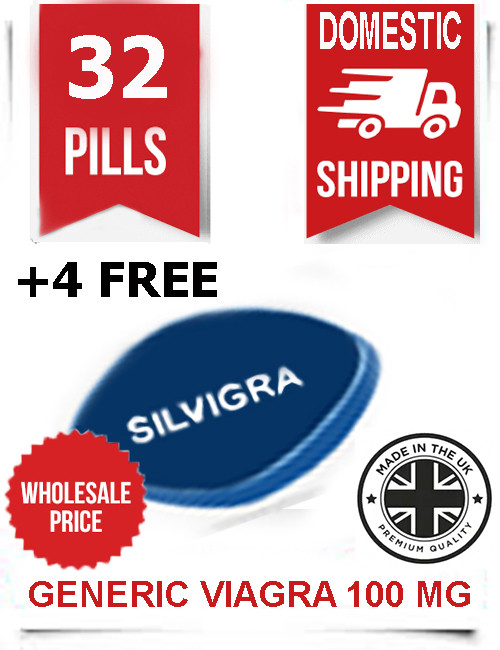 Silvgra Sildenafil Tablets 100mg (8 strips x 4 pills) 32 + 4 FREE 36pcs