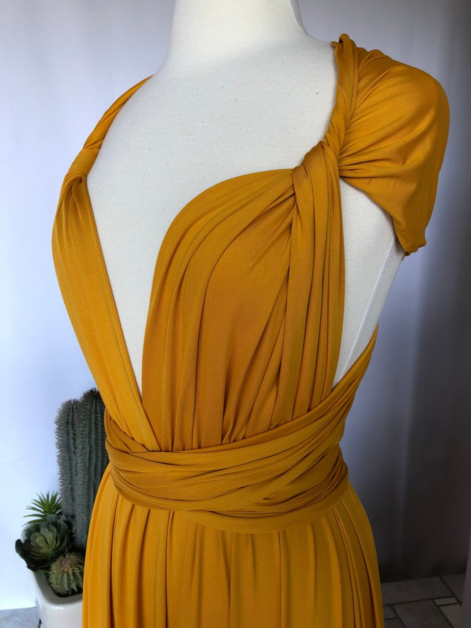 infinity dress mustard