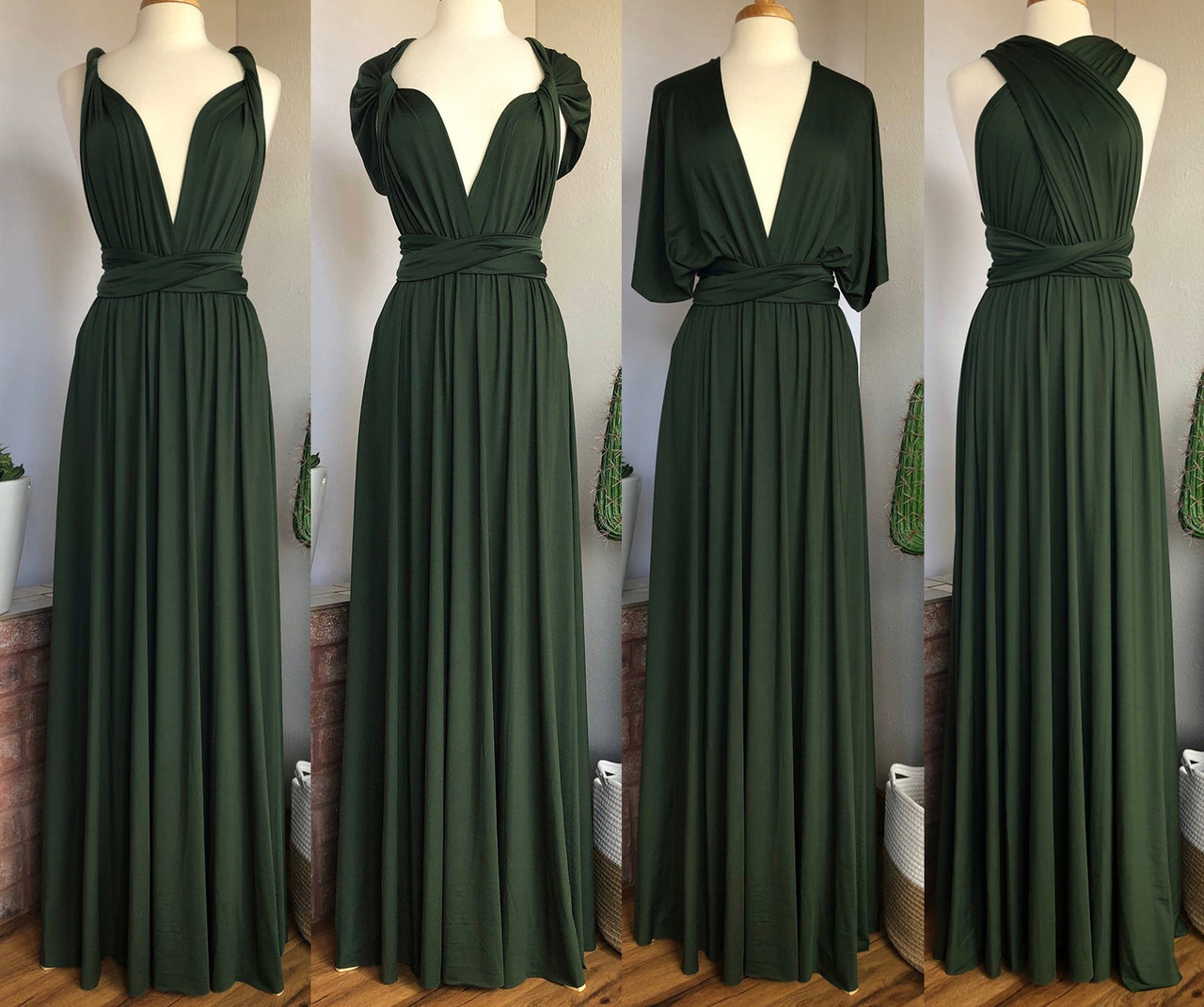 green velvet infinity dress