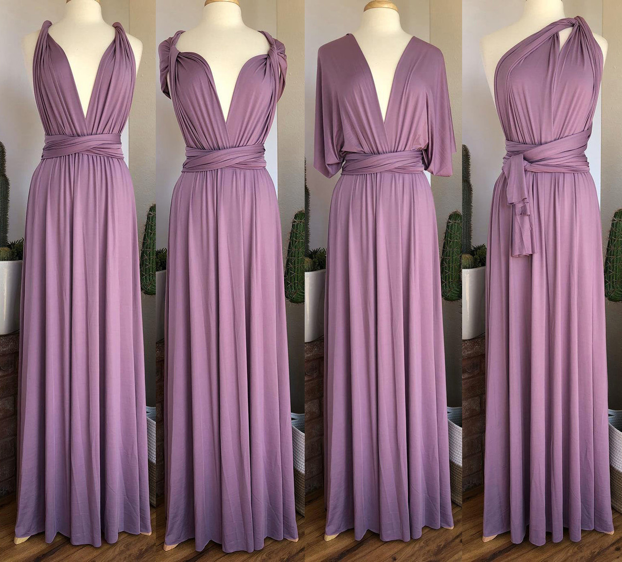 purple convertible dress