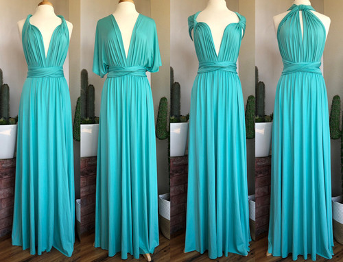 turquoise multiway dress