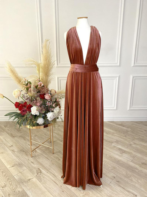 copper infinity dress