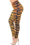 Creamy Soft Tiger Print Extra Plus Size Leggings - 3X-5X - USA Fashion™