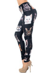 Creamy Soft Cute Cat Faces Extra Plus Size Leggings - 3X-5X - Version 2 - USA Fashion™
