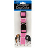 Pink Adjustable Nylon Dog Collar - 18'