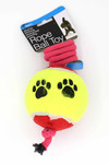 Red Jumbo Tennis Ball on a Rope Dog Toy