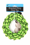 Main Image of Neon Green Braided Ring Dog Rope Toy
