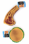 Steak or Hamburger Squeaky Dog Toy