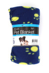 Soft Fleece Paw Print Pet Blanket