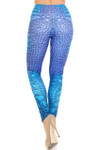Creamy Soft Vibrant Blue Dragon Plus Size Leggings - By USA Fashion™