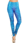 Creamy Soft Vibrant Blue Dragon Extra Plus Size Leggings - 3X-5X - By USA Fashion™