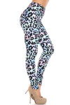 Creamy Soft Chromatic Leopard Plus Size Leggings - By USA Fashion™