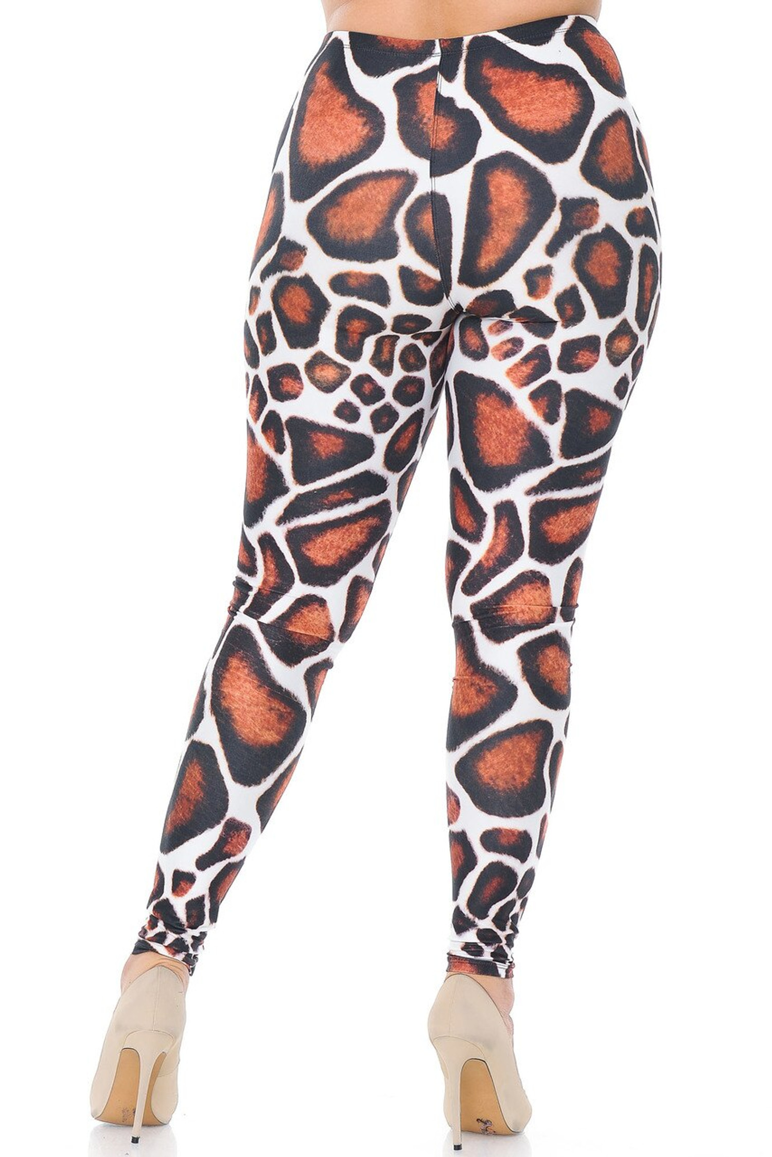 Creamy Soft Giraffe Print Plus Size Leggings - USA Fashion™