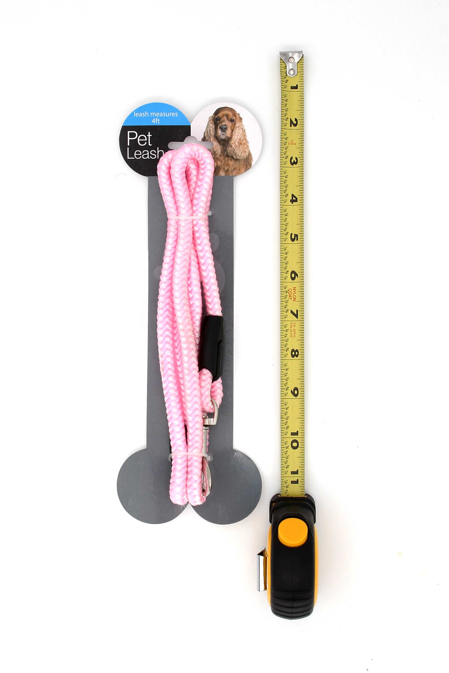 Pink Nylon Rope Dog Leash - 4 Ft
