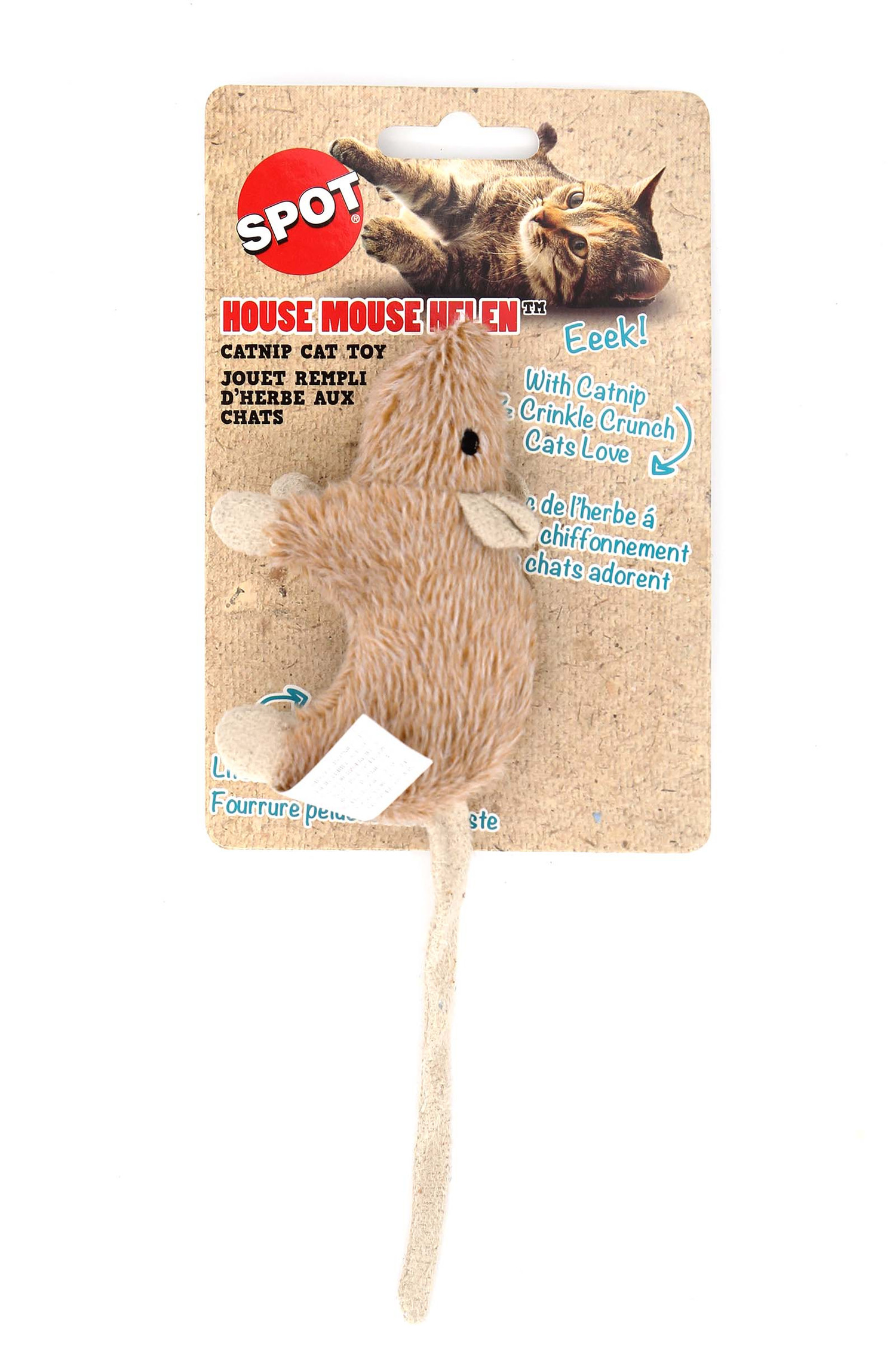 Spot House Mouse Crinkle Cat Toy with Catnip