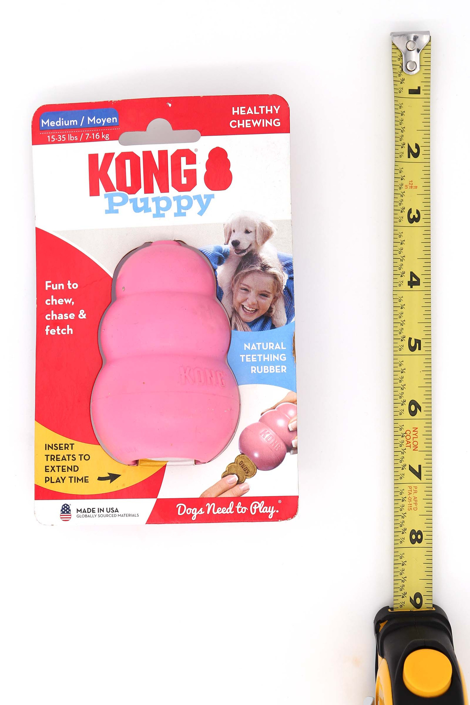 Pink KONG Puppy Dog Toy - Medium