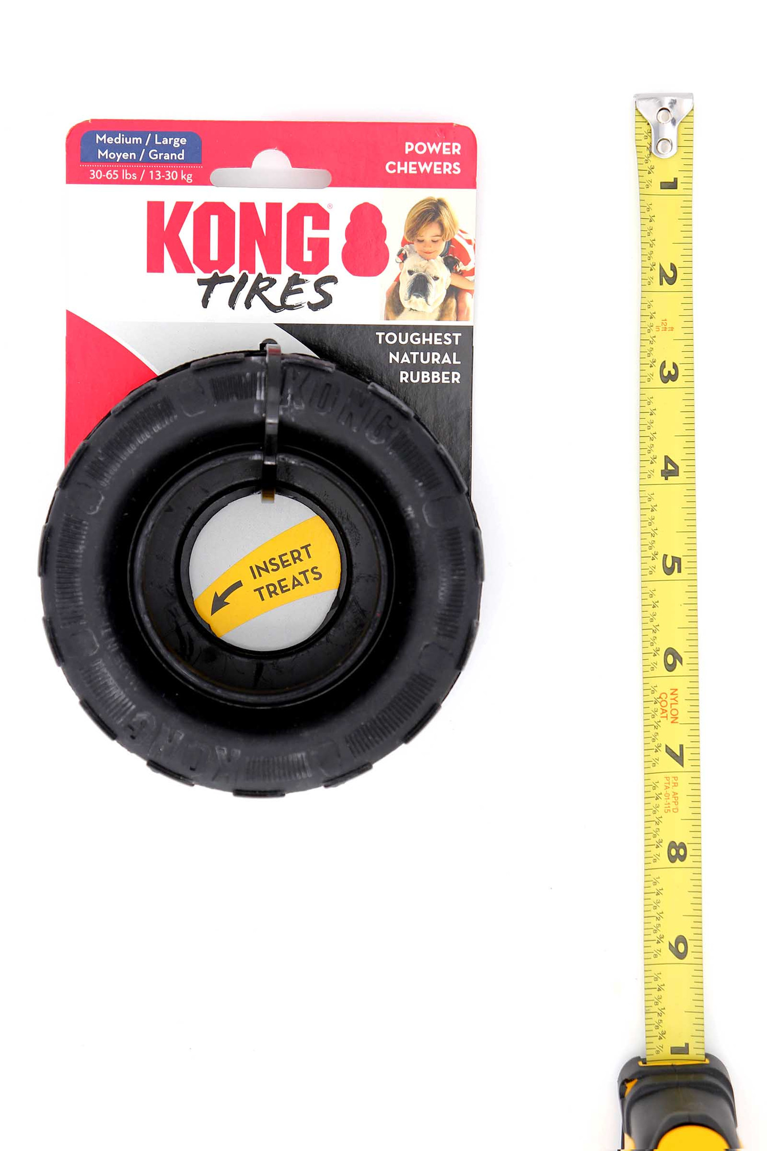 KONG Tires Dog Chew Toy for Power Chewers - Medium/Large